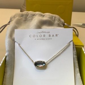 Kendra Scott black mother of pearl Elsa necklace